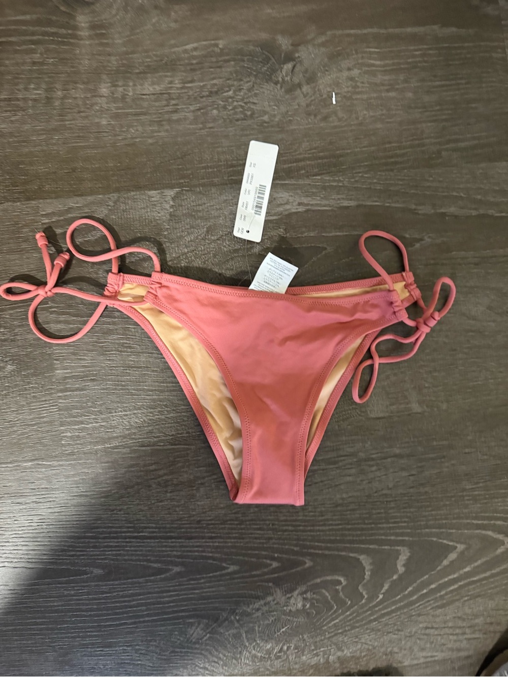 NWT J Crew Playa Malibu Side Tie Bikini Bottom Size XS in Pink